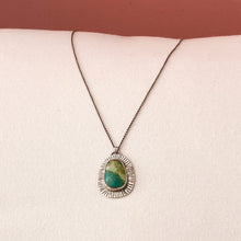 Load image into Gallery viewer, Silver Turquoise Pendant Necklace
