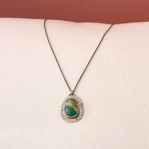 Silver Turquoise Pendant Necklace