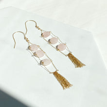 Load image into Gallery viewer, Rose Quartz Chandelier Earrings
