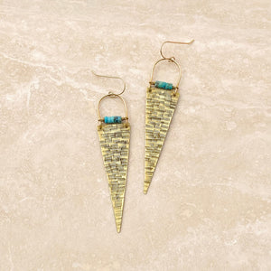 Textured Turquoise Statement Earrings