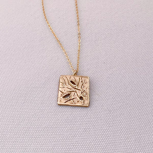 Bronze Leaf Pendant Necklace