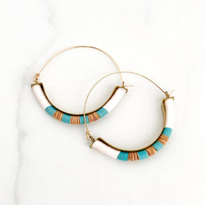 Checkered Brass Hoops