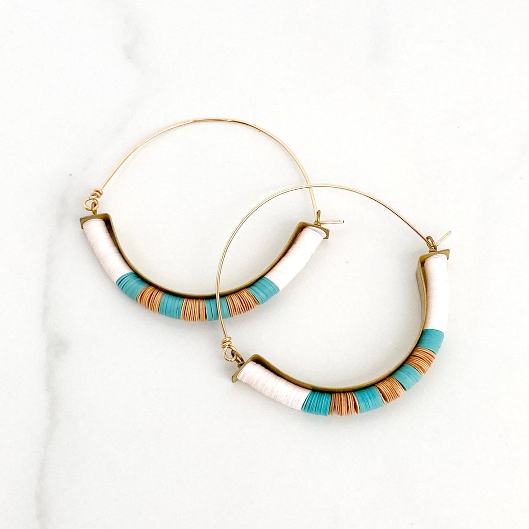 Checkered Brass Hoops