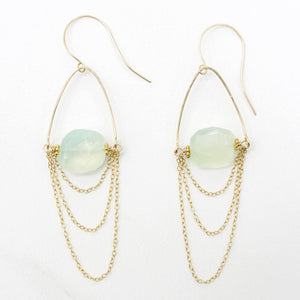 Blue Chalcedony Chandelier Earrings