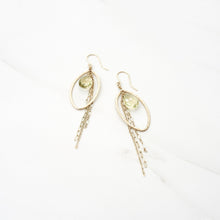 Load image into Gallery viewer, Gold Citrine Chandelier Earrings
